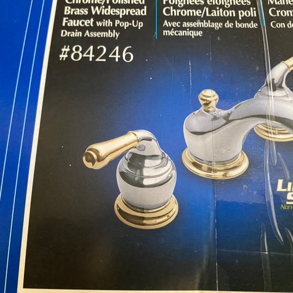 New Moen Monticello 8" Widespread Faucet 4570CP Chrome Polished Brass 84246 - Picture 1 of 16
